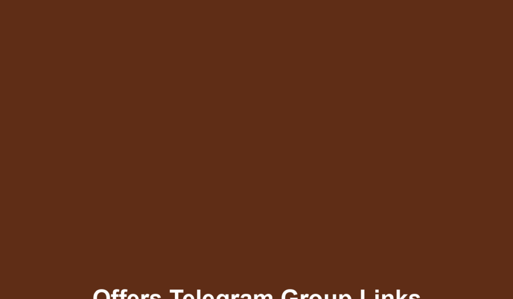 Offers Telegram Group Links