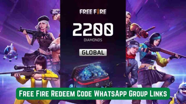 Free Fire Redeem Code WhatsApp Group Links